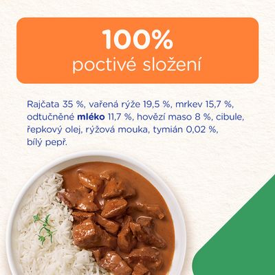 Sunar Příkrm stroganoff s hovězím a rýží 12m+, 235 g