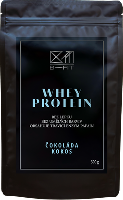 B-Fit Club Whey Protein Čokoláda-kokos 300 g