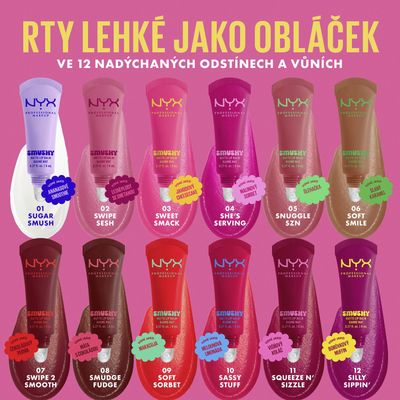 NYX Professional Makeup Matný balzám na rty Smushy 04 She's Serving, 8 ml