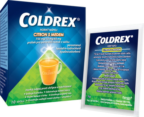 Coldrex Horký nápoj s citronem a medem 10 sáčků