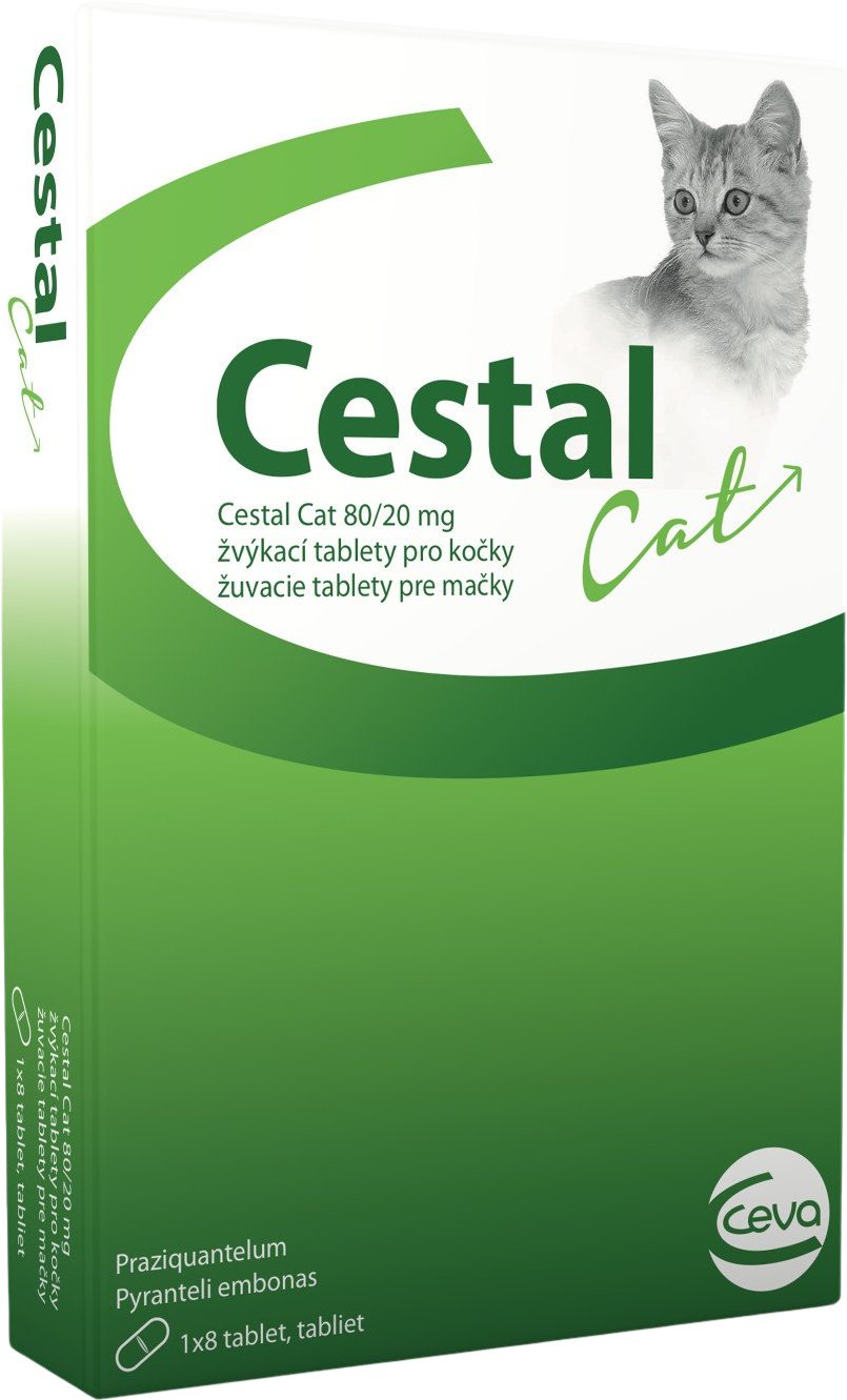 Cestal  Cat žvýkací tablety pro kočky 8 ks