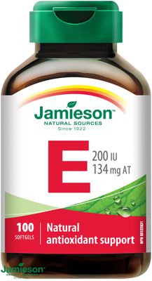 Jamieson Vitamín E 200 IU 100 kapslí