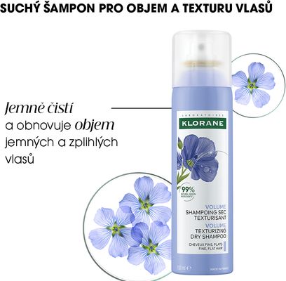 Klorane Suchý šampon-objem a textura vlasů 150 ml