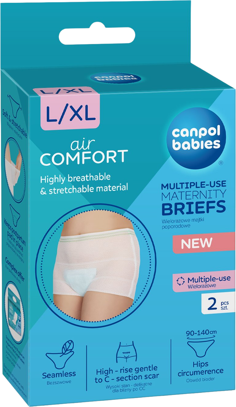 Canpol babies Multifunkční kalhotky po porodu L/XL 2 ks