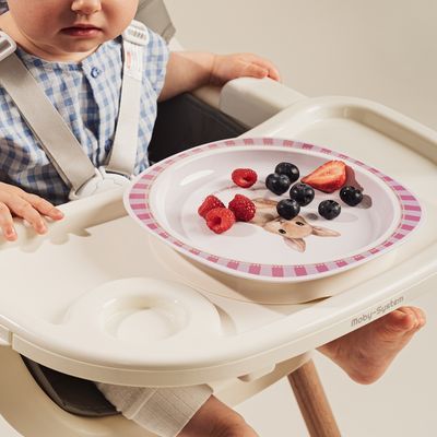Canpol babies Talíř s přísavkou Woodland růžový 23 cm