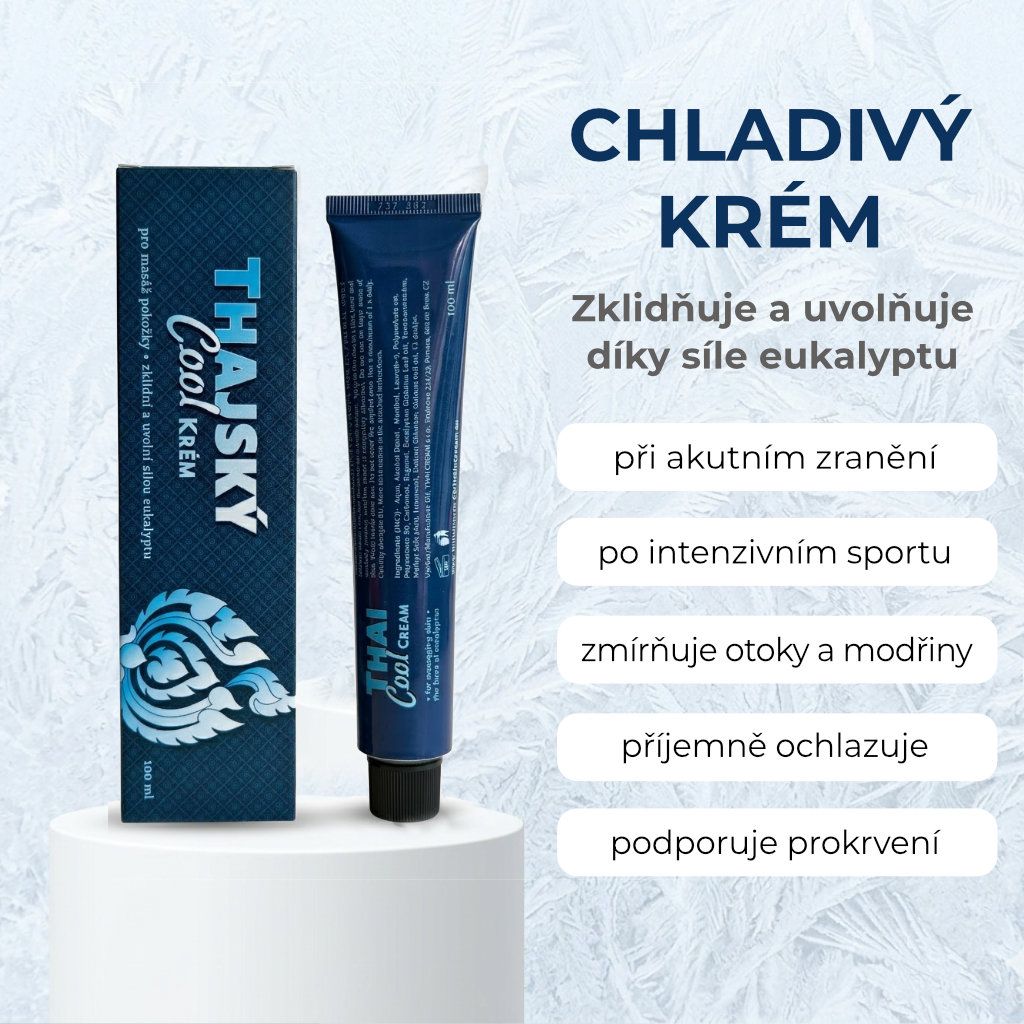 Thai Cream Thai Cool Cream Pure Chladivý masážní krém 100 g