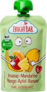 Fruchtbar BIO Ovocná kapsička s jablkem, ananasem, mangem, banánem a mandarinkou 100 g