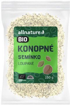 Allnature Konopné semínko loupané BIO/RAW 150 g
