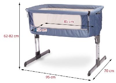 Dětská postýlka CARETERO Sleep2gether grey 1 ks