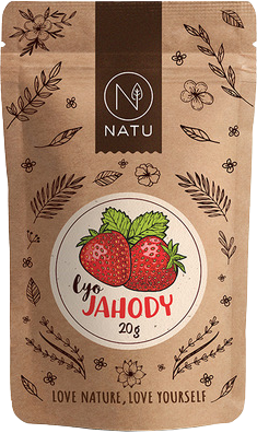 Natu Lyofilizované jahody plátky 20 g