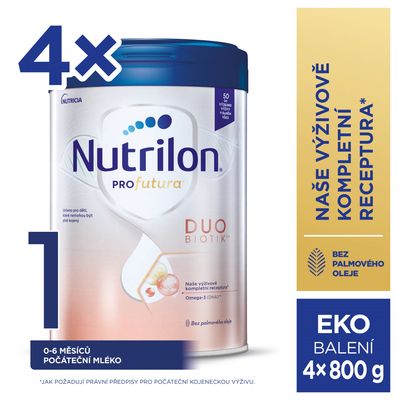 Nutrilon Profutura Duobiotik 1 počáteční kojenecké mléko 4 x 800 g
