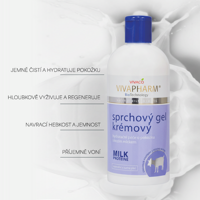 VivaPharm Kozí sprchový gel krémový 400 ml