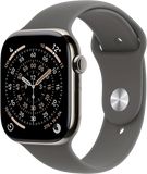 Apple Watch 11 GPS + Cellular 46mm Přírodní titan se skálově šedým sportovním řemínkem - S/M