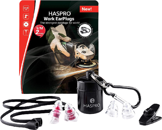 Haspro Work špunty do uší proti hluku při práci 2 páry 2 x 2 ks