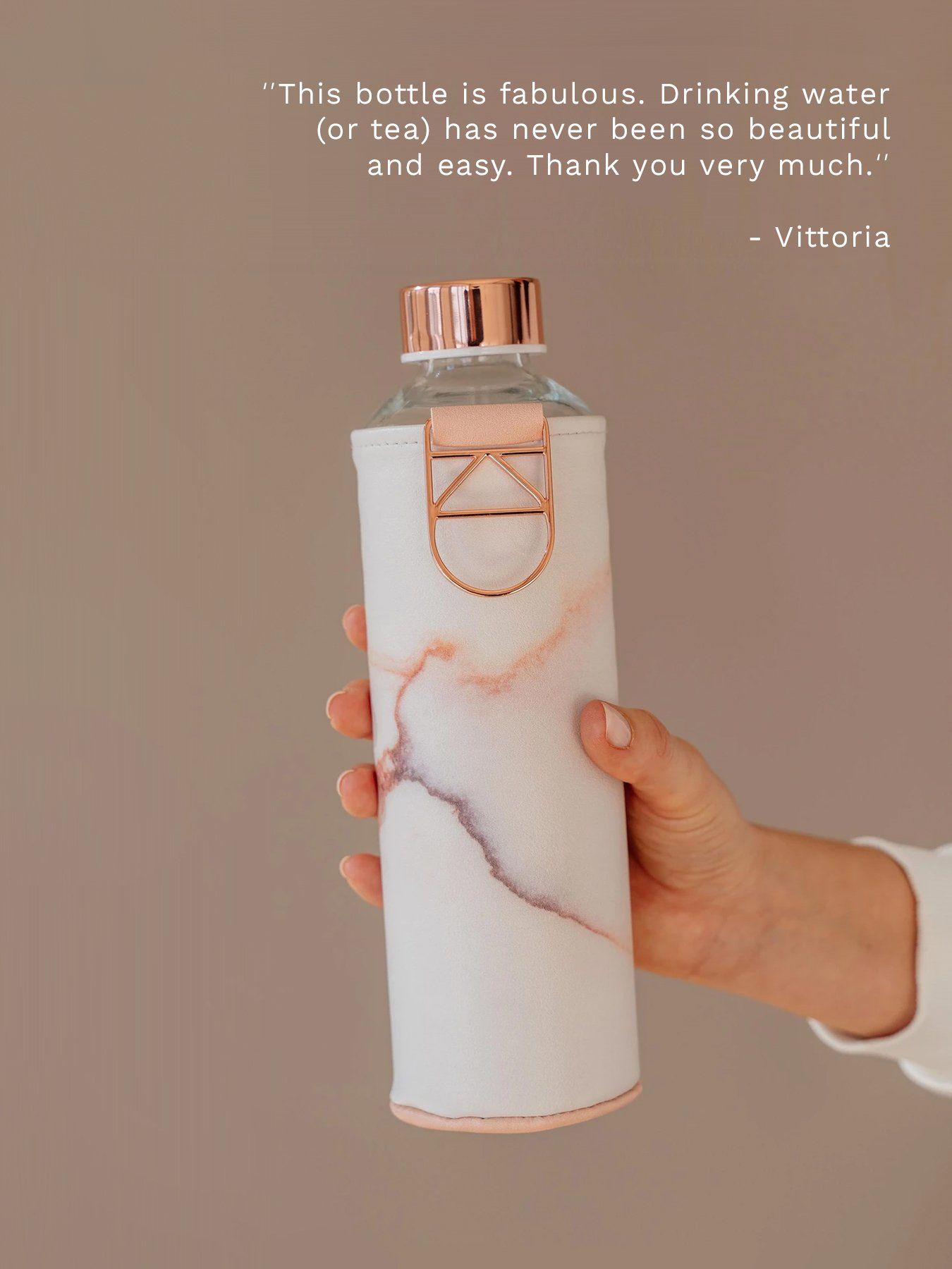 Equa skleněná lahev s obalem z umělé kůže Mismatch Lava 750 ml