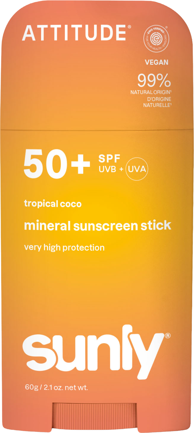 Attitude Minerální opalovací krém Sunly SPF 50+ s vůní tropického kokosu 60 g