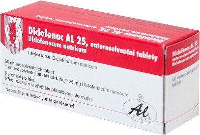 Diclofenac AL 25, 50 tablet