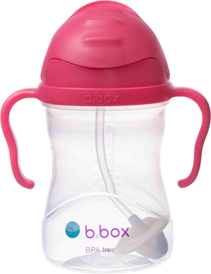 B.box Hrneček s brčkem, Malina 240 ml