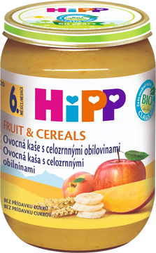 HiPP BIO Ovocná kaše s celozrnnými obilovinami 190 g