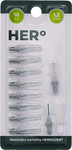 Herbadent HERo doplňkové balení mezizubních kartáčků 1,2 mm, 10 ks