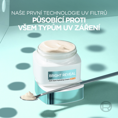 L'Oréal Paris Bright Reveal Hydratačni krém proti tmavým skvrnám SPF 50, 50 ml