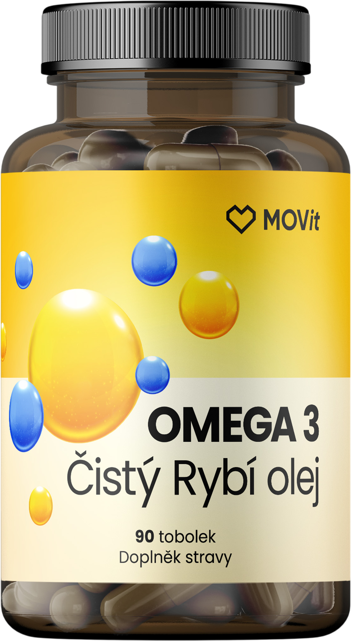 MOVit Energy Omega 3 Čistý Rybí Olej 90 x 1000 mg