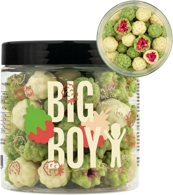 BIG BOY® Maliny v matcha a bílé čokoládě 160 g