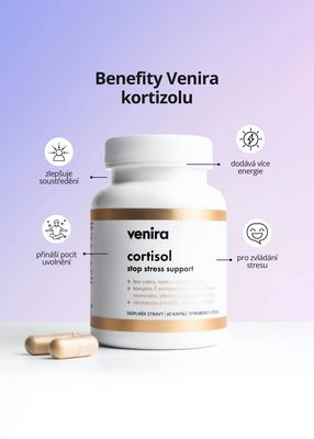 Venira Cortisol - stop stress support 60 kapslí