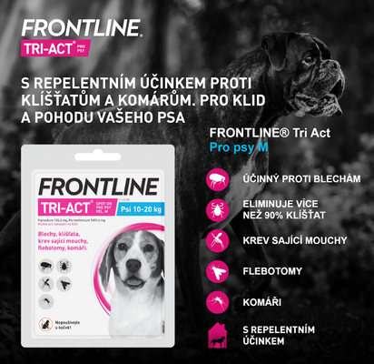 Frontline Tri-Act psi 10-20 kg spot-on 2 ml