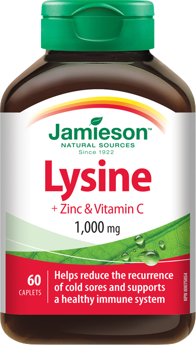 Jamieson Lysin 1000 mg se zinkem a vitamín C 60 tablet