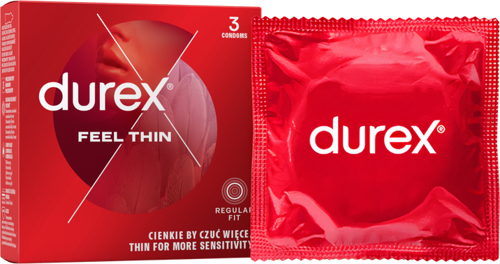 Durex Feel Thin Classic Kondomy 3 ks