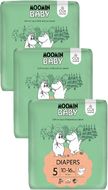 Moomin baby 5 Maxi 10–16 kg, měsíční balení eko plen 120 ks
