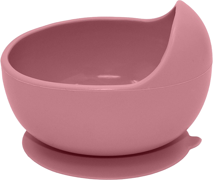Petite&Mars Set jídelní silikonový TAKE&MATCH, Dusty Rose 6m+, 4 ks