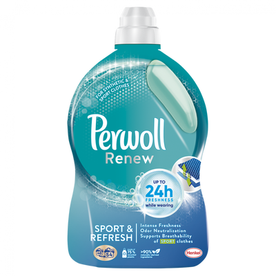 Perwoll Renew Sport & Refresh Mosógél, 54 mosás 2.97 l