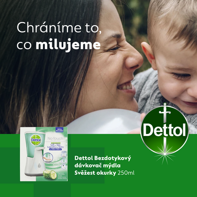 Dettol Bezdotykový dávkovač mýdla Okurka 250 ml