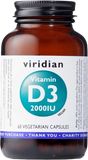 Viridian Vitamin D3 2000IU 60 kapslí