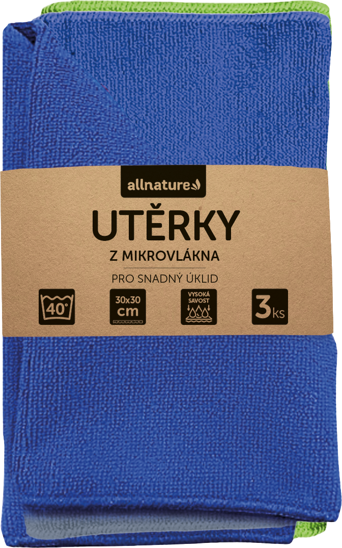 Allnature Utěrky z mikrovlákna 3 ks