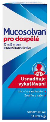 vlhký kašel, uvolnění zahlenění, mucosolvan, úleva