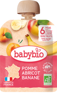 Babybio Kapsička jablko meruňka banán 90 g