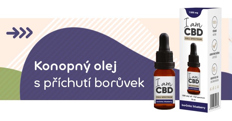 konopný olej, CBD, borůvka