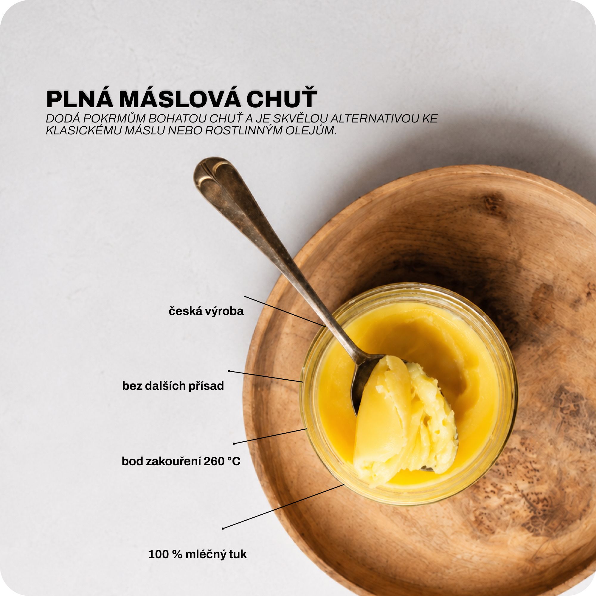Nutriheads Ghee přepuštěné máslo 1000 ml