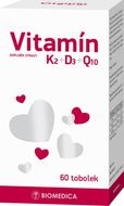 Biomedica Vitamín K2+D3+Q10 60 tobolek