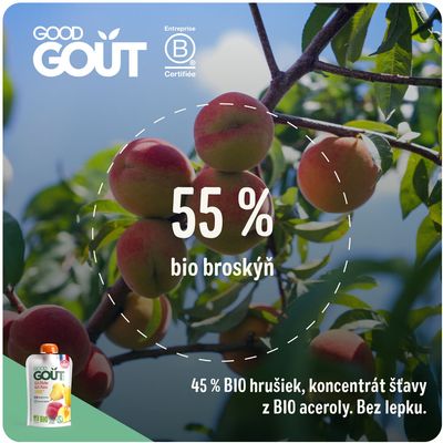 Good Goût BIO Broskev s hruškou 120 g