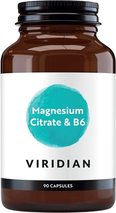 Viridian Magnesium Citrate with Vitamin B6 90 kapslí