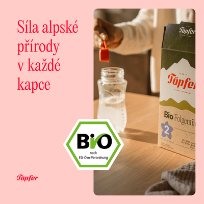 Töpfer BIO 2 pokračovací mléčná kojenecká výživa 600 g
