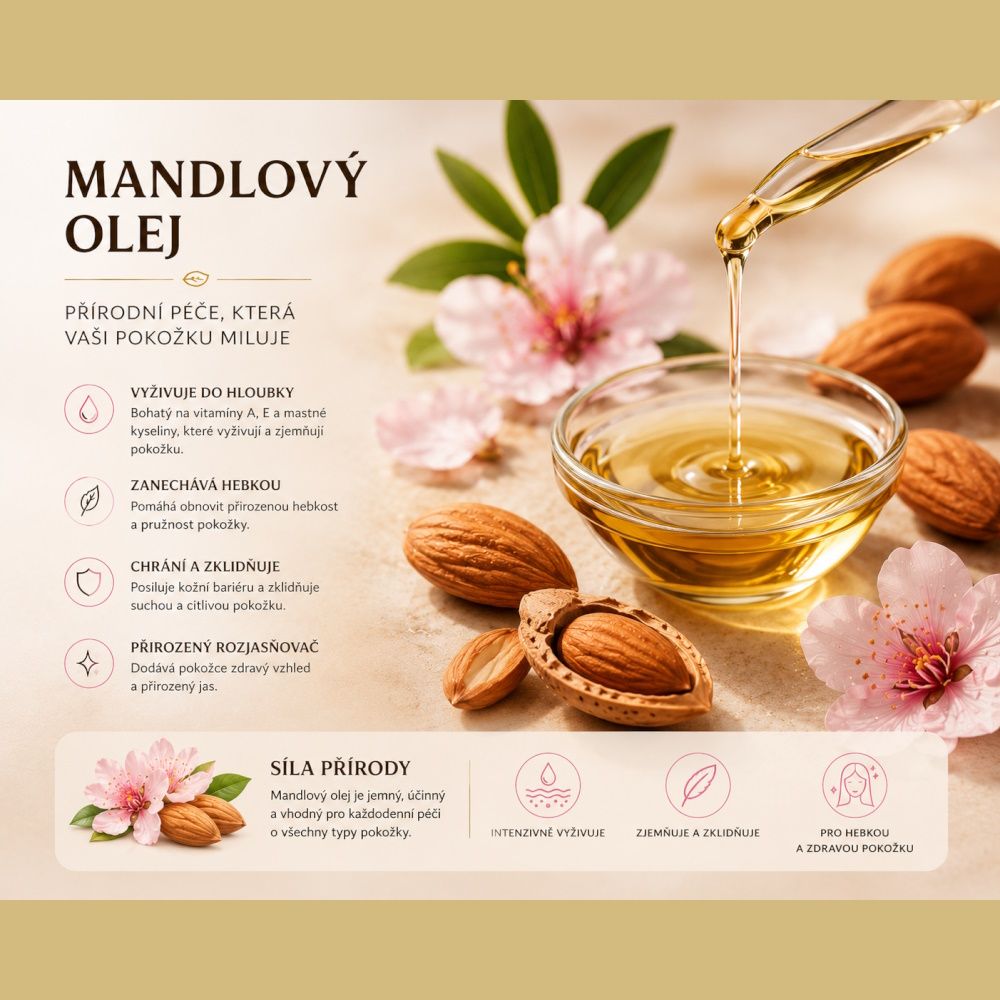Erboristica Přírodní sprchový gel Olej ze sladkých mandlí – Hebkost a hydratace 400 ml