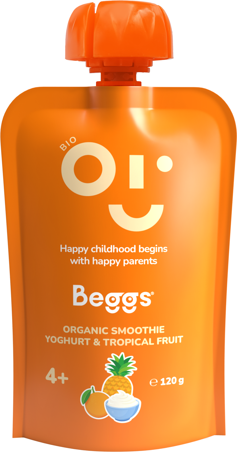 Beggs Bio Smoothie s jogurtem a tropickým ovocem 12 x 120 g