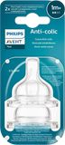 Philips Avent Anti-colic Dudlík na láhev č.2, pomalý průtok, 1m+, 2 ks