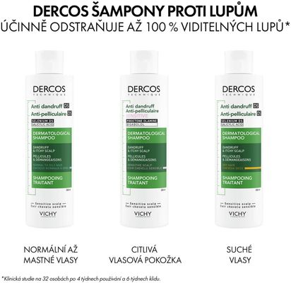 Vichy Dercos šampon proti lupům na suché vlasy 200 ml