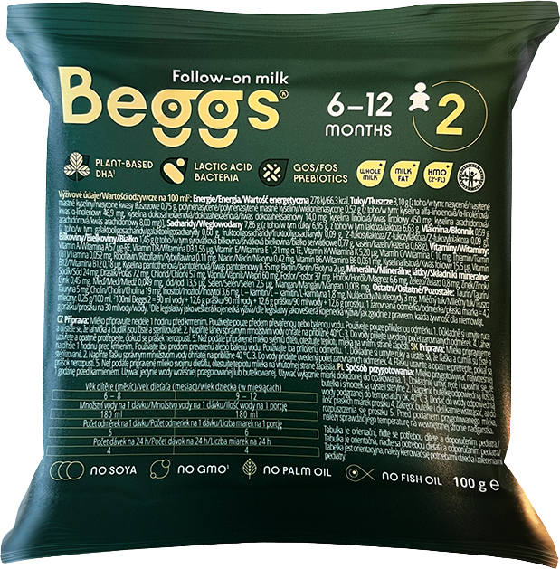 Beggs Pokračovací mléko 2, 100 g